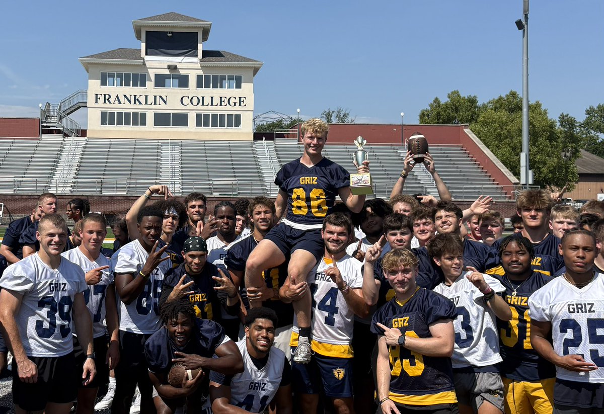 Mike Leonard (@championsmanual) on Twitter photo And the 2025 Training Camp Rock-Paper-Scissors SUPER BOWL Champion is Freshman WR Anthony Adams of the AFC Raiders FIRE TEAM! #TeamGriz <a href="/FCGrizFootball/">Franklin College Football</a> <a href="/FCGrizAthletics/">Franklin Grizzlies</a> And the 2025 Training Camp Rock-Paper-Scissors SUPER BOWL Champion is Freshman WR Anthony Adams of the AFC Raiders FIRE TEAM! #TeamGriz <a href="/FCGrizFootball/">Franklin College Football</a> <a href="/FCGrizAthletics/">Franklin Grizzlies</a>