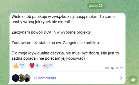 Oli_Oli_crypto's tweet photo. Kiedy wszyscy krzyczeli 'bear market', ja akumulowałem. Oto dlaczego. 🤔
Przypomnijmy sobie czerwcowy #MarketCheck...
👉 https://t.co/Lvd8ppaUfA
Nothing has changed.
📊 Co się wydarzyło od czerwca?
W czerwcu i lipcu większość altów zaznaczyła lokalne dna. Od tamtego momentu? Wiele projektów zrobiło x3-4. ETH przebił psychologiczne bariery. BTC pokazał siłę.
A wystarczyła niewielka korekta, by znów zobaczyć panikę.
🧠 O czym pisałem wtedy:
- Niskie wolumeny letnie ✓
- Lokalne dołki na altach ✓
- Faza akumulacji przy złym sentymencie ✓
- Możliwe odbicie, którego nikt nie chciał ✓
💭 Zastanówmy się:
Czy to, co widzimy teraz, to prawdziwa euforia? Ludzie panikują przy -10% na ETH. W prawdziwej euforii nikt nie sprzedaje przy -20%.
Sentyment w czerwcu: "Krypto umarło"
Sentyment teraz: "Czy to już koniec wzrostów?"
Widzicie różnicę?
O akumulacji pisałem m. in. na Telegramie, na który serdecznie zapraszam: https://t.co/lYklhuNlRR oraz na IG: https://t.co/URHNuy4C1E To tam też wrzuciłem pierwsze info o $NKP, które bardzo dobrze sobie radzi👊
🎯 O czym warto pamiętać:
Rynek nauczył nas, że:
- Najlepsze okazje pojawiają się, gdy nikt nie chce kupować
- Prawdziwe szczyty przychodzą, gdy nikt nie chce sprzedawać
- Emocje to najgorszy doradca
Kapitał wciąż rotuje selektywnie. Smart money obserwuje. Retail panikuje przy każdej korekcie lub skacze po projektach przy pierwszych wzrostach.
To nie brzmi jak szczyt cyklu, prawda?
Oczywiście, rynek może nas zaskoczyć. Zawsze może. Ale warto zadać sobie pytanie - czy więcej wskazuje na kontynuację trendu, czy na jego koniec?
Obserwujcie. Analizujcie. Wyciągajcie wnioski. I pamiętajcie - najlepsi inwestorzy myślą niezależnie, gdy inni działają emocjonalnie.
#MarketCheck #CryptoSentiment #MarketPsychology #DYOR $AVM, $VERTAI, $SERV, $KOL , $AIP , $TAO , $ETH , $BTC