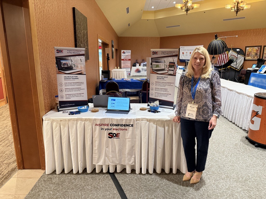 SOESoftware's tweet image. Another week with our team on the road! ✈️
Wendy is in WV with @wvsosoffice 🌄
Dorothy is in Michigan 🌊
Maria &amp;amp; Kristen will be in Salt Lake City 🏔️ later this week for @ElectionCenter2.
Stop by and say hi—we’d love to see you!
#TrustedTogether #OnTheRoad