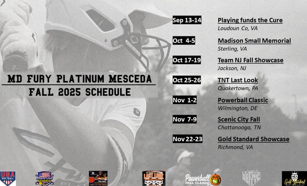 Fall schedule! I’m so excited to start the season!! <a href="/MDFuryPlat_Mesc/">MD Fury Platinum Mesceda</a> <a href="/MDFuryPlatinum/">MD Fury Platinum</a> <a href="/FuryPlatinum/">FuryPlatinumSoftballClub</a>