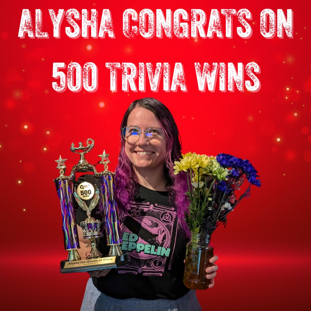 SHE DID IT!

500 wins in Stump Alysha for our brainiac.

Shoutout to Serena who pushed her to a tie-breaker this morning.

Alysha's record is now 500-30, back at it tomorrow!

#kelowna