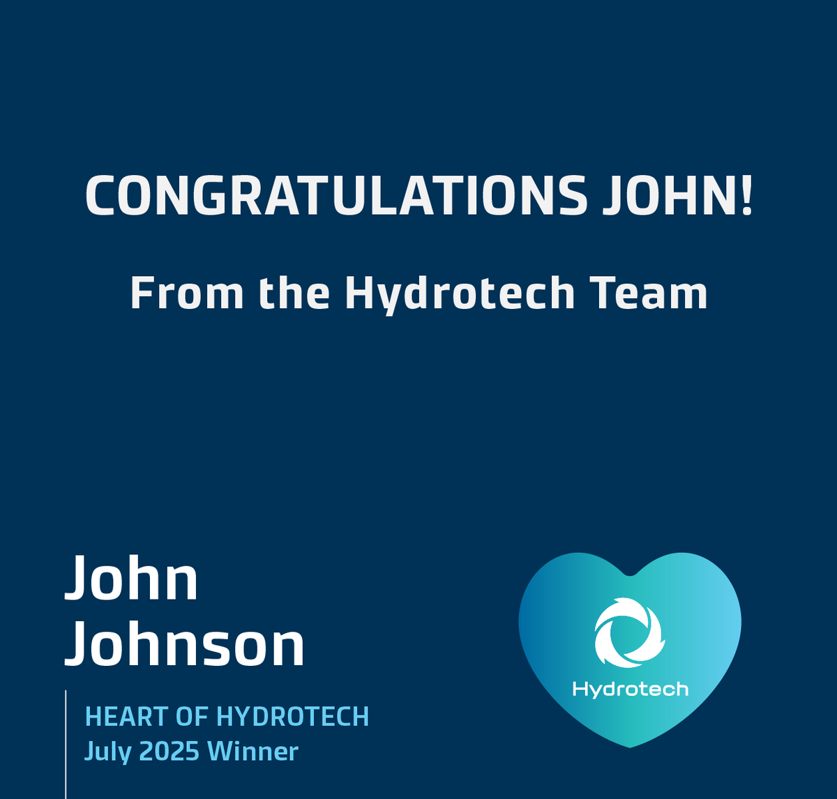 Hydrotech_Inc's tweet image. Congrats to John Johnson, July’s Heart of #Hydrotech winner! John has gone above and beyond to support our North Canton team, leading hands-on training that boosted our teams capabilities and customer value. Congratulations and thank you!

#HeartofHydrotech #EmployeeAppreciation