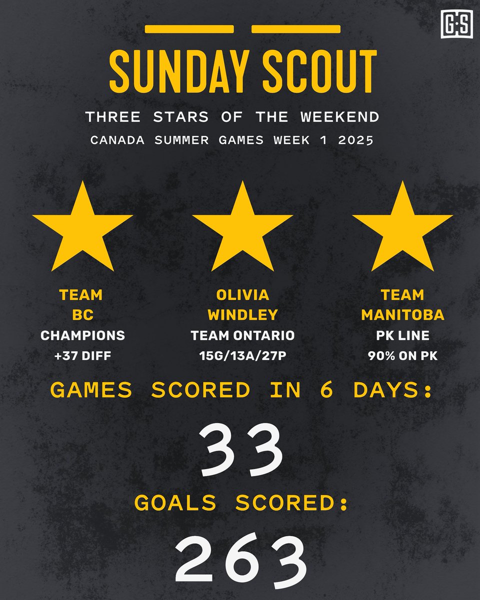 GameSheetInc's tweet image. Sunday Scout… on a Monday 🫣
33 games | 263 goals | 3 stars