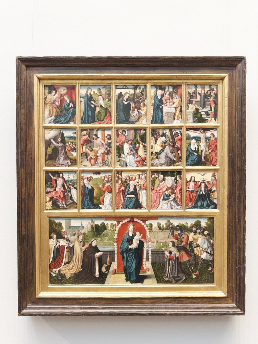 The Fifteen Mysteries and the Virgin of the Rosary (ca. 1515–20, painter unknown).