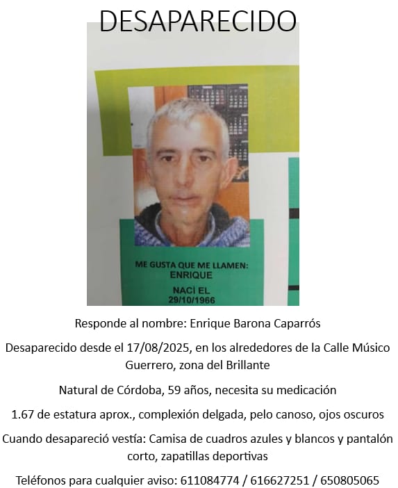 Ruego difusión. Es el hermano de un amigo. Gracias