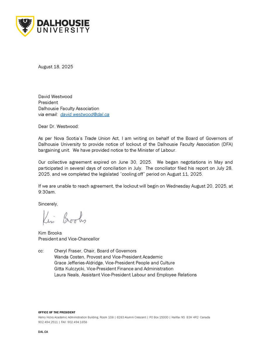 Dalhousie Faculty Association (@dalfacultyassoc) on Twitter photo History-changing day for labour relations at <a href="/DalhousieU/">Dalhousie University</a> - lockout of faculty could begin as early as Wed morning. Rest assured, DFA members are ready for what is about to happen. #keepdalstrong <a href="/DalStudentUnion/">DalStudentUnion</a> <a href="/ANSUT_Tweets/">ANSUT</a> History-changing day for labour relations at <a href="/DalhousieU/">Dalhousie University</a> - lockout of faculty could begin as early as Wed morning. Rest assured, DFA members are ready for what is about to happen. #keepdalstrong <a href="/DalStudentUnion/">DalStudentUnion</a> <a href="/ANSUT_Tweets/">ANSUT</a>