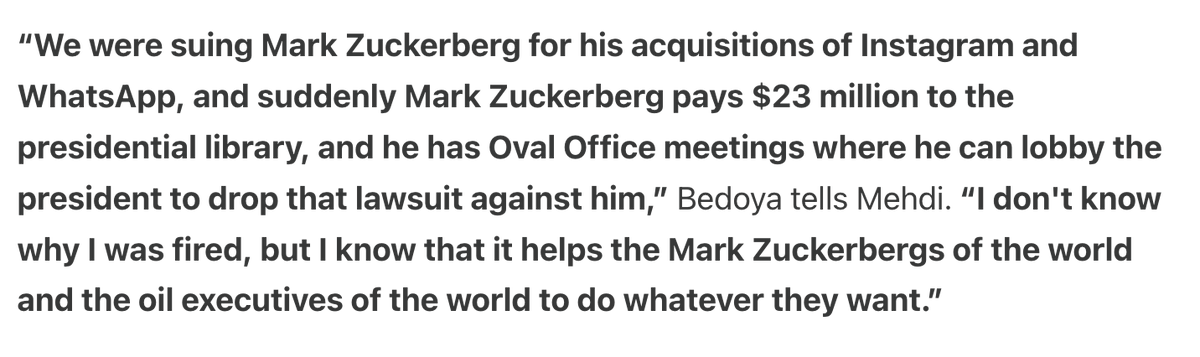 NextGen Competition (@nxtgencomp) on Twitter photo Loved this from former FTC Commissioner <a href="/BedoyaUSA/">Alvaro Bedoya</a>: policymakers should serve the public, not tech monopolies. Full stop. 🙅🏻♂️
Interview here: zeteo.com/p/stop-listeni… Loved this from former FTC Commissioner <a href="/BedoyaUSA/">Alvaro Bedoya</a>: policymakers should serve the public, not tech monopolies. Full stop. 🙅🏻♂️
Interview here: zeteo.com/p/stop-listeni…