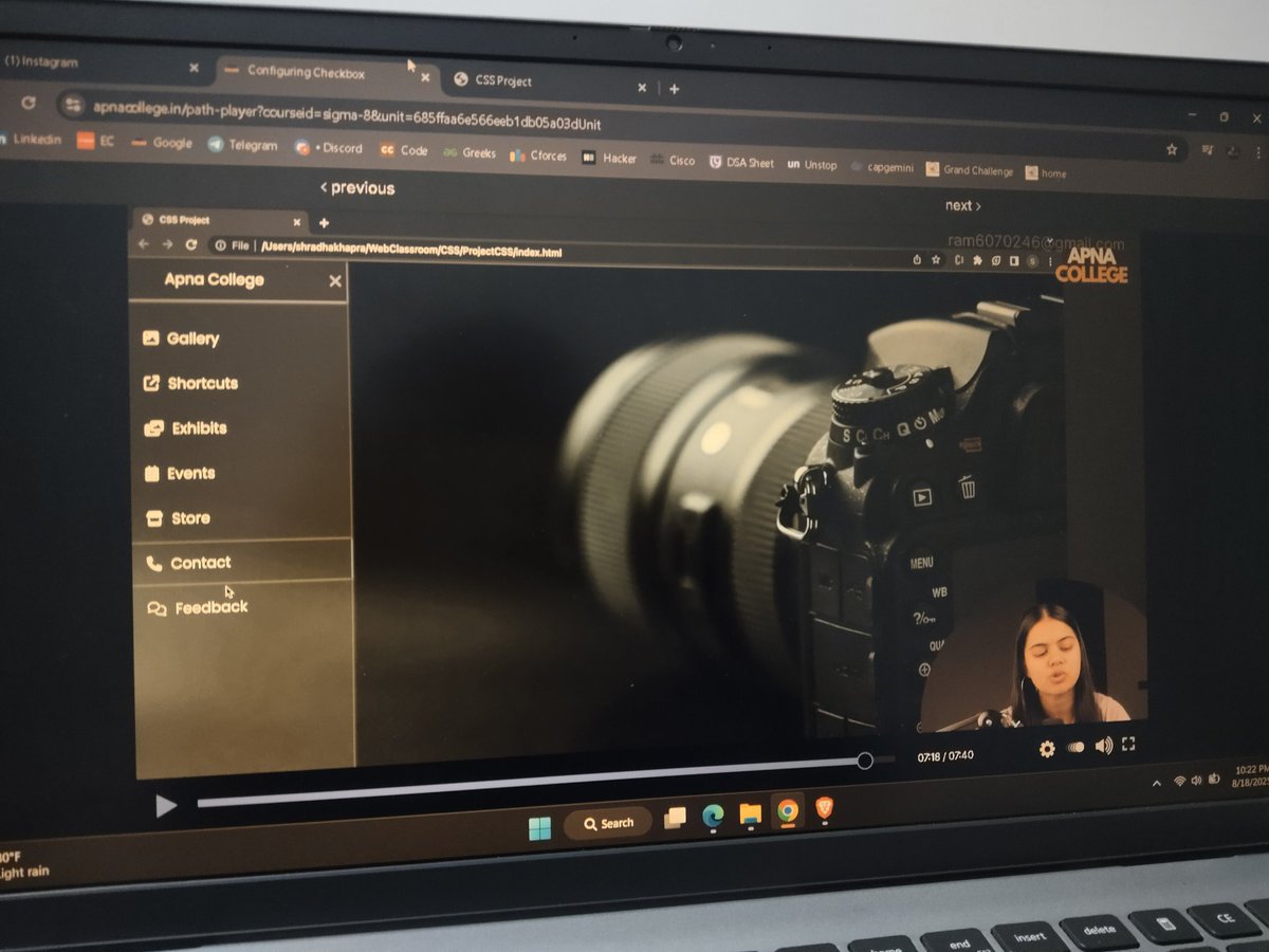 ram_sah02's tweet image. Days 4 of 100 days of coding challenge 
Topic ✅ 
Css completed 
Css mini project 
Bye apna college 
Thank you shraddha didi 
#100DaysOfCode 
#100daysofcoding 
@ApnacollegeX 
@X 
#webdevevelopment