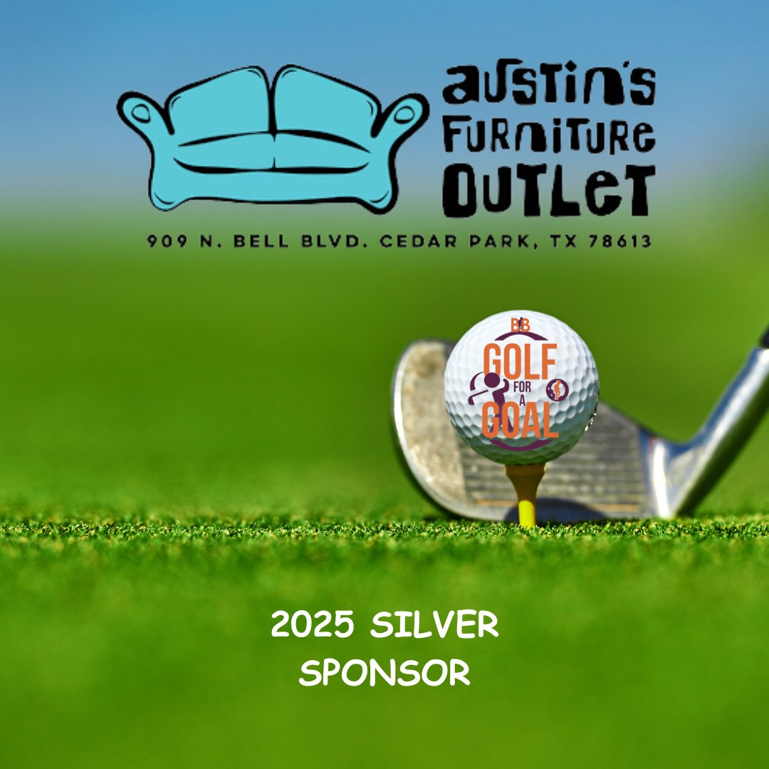 Huge thanks to Austin’s Furniture Outlet for joining as a Silver Sponsor at #2025GolfForAGoal! 🥈⛳

This is a year of firsts as we launch programs &amp; provide care for amazing kids of all abilities. 💙
👉 golf-for-a-goal.perfectgolfevent.com