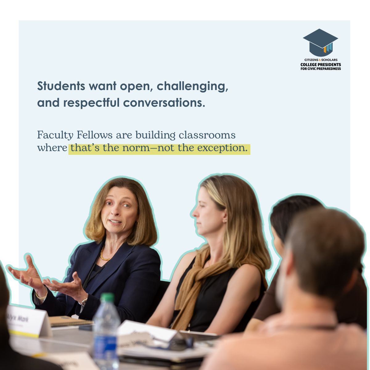 Institute for Citizens & Scholars (@ctzns_schlrs) on Twitter photo Students want open, challenging, and respectful conversations. Faculty Fellows are building classrooms where that’s the norm—not the exception.
buff.ly/HZcRWbV
#HigherEd #Democracy Students want open, challenging, and respectful conversations. Faculty Fellows are building classrooms where that’s the norm—not the exception.
buff.ly/HZcRWbV
#HigherEd #Democracy