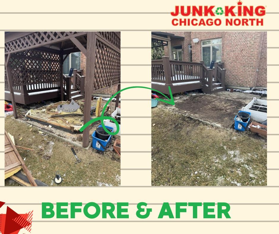 NChicagoJunk's tweet photo. Sometimes all it takes is one phone call to turn this ➡ into this.

We love making spaces functional, fresh, and free of clutter.

#JunkRemoval #BeforeAndAfter #WeMakeSpaceHappen https://t.co/Gyh2HlIsvx