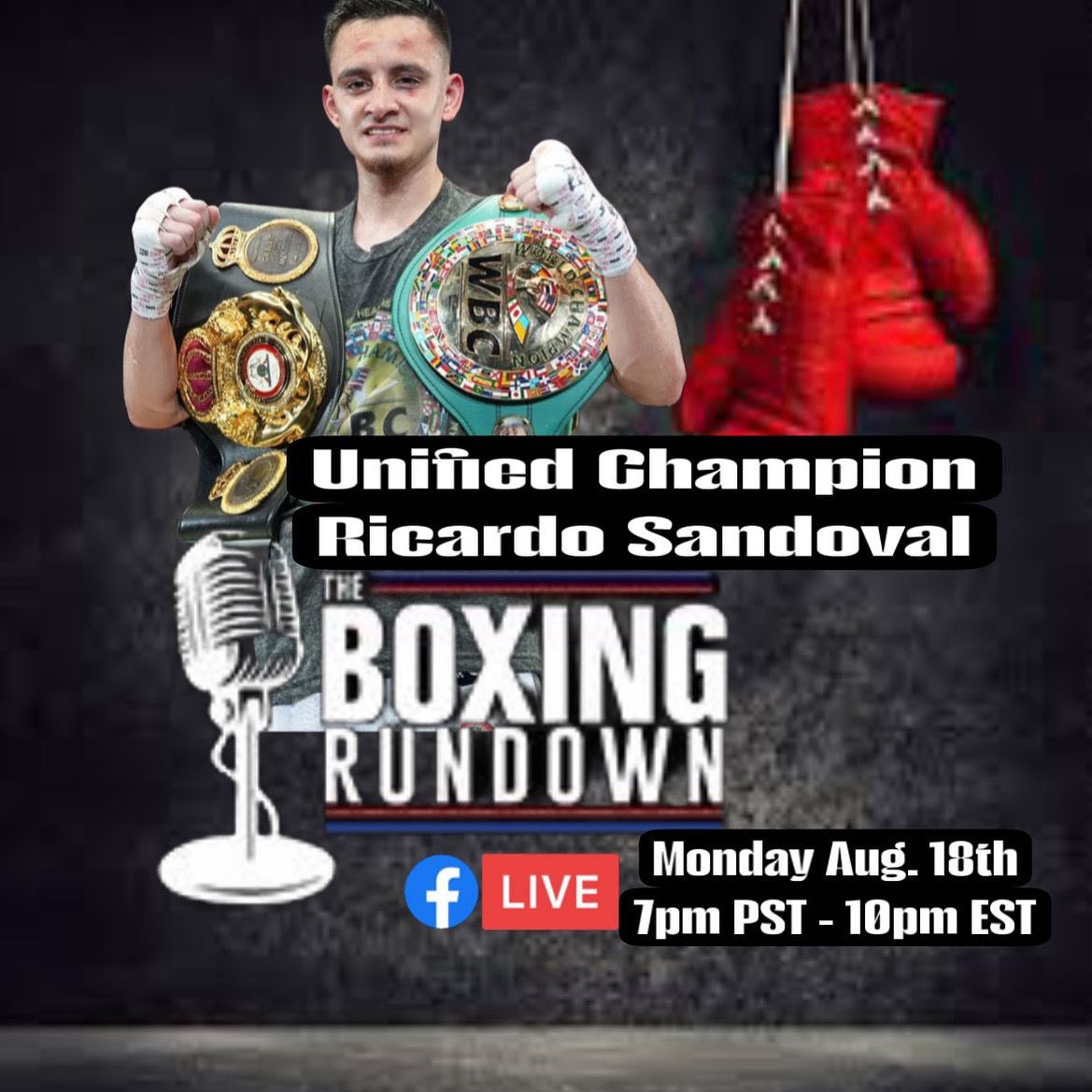 BoxingROKus's tweet image. Tonight on Another Episode of #TheBoxingRundownShow we have Unified Champion #RicardoSandoval will be talking about his later conquest &amp;amp; more. Tune in at 7pm PST or 10pm EST on #TheBoxingRundown Facebook 
@laizar27 @SulemUrbina @GoldenBoyBoxing @JohnnyWild50354 @Xaviorozco74