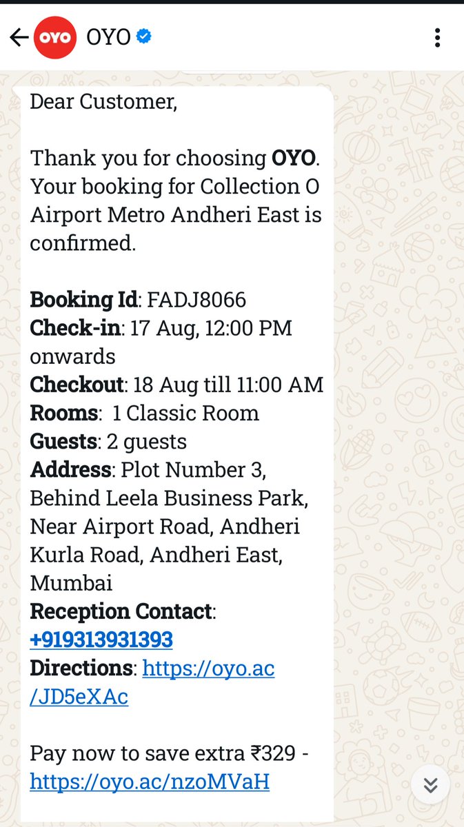 SailorDimpy's tweet photo. Such a Scam. People should ban oyo.. people read my experience  below which me and my husband faced....
@riteshagar  @oyorooms @mybmc @MumbaiPolice https://t.co/R7g5xNcAKZ