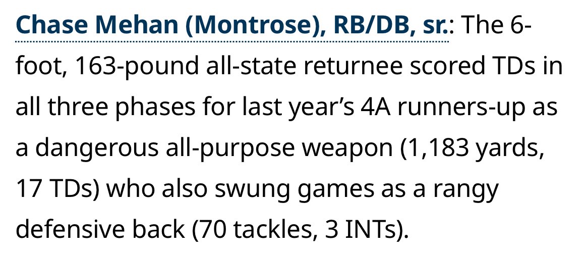 Chase Mehan (ATH) (@chasemehan29) on Twitter photo Thank you <a href="/postpreps/">Denver Post Preps</a> <a href="/prepfootball/">Post Preps Football</a> for the write up. 4 more days till our first game can’t wait to showcase everything
<a href="/PrepRedzoneCO/">Prep Redzone Colorado</a>
<a href="/CoPreps/">CO Prep Varsity</a> Thank you <a href="/postpreps/">Denver Post Preps</a> <a href="/prepfootball/">Post Preps Football</a> for the write up. 4 more days till our first game can’t wait to showcase everything
<a href="/PrepRedzoneCO/">Prep Redzone Colorado</a>
<a href="/CoPreps/">CO Prep Varsity</a>
