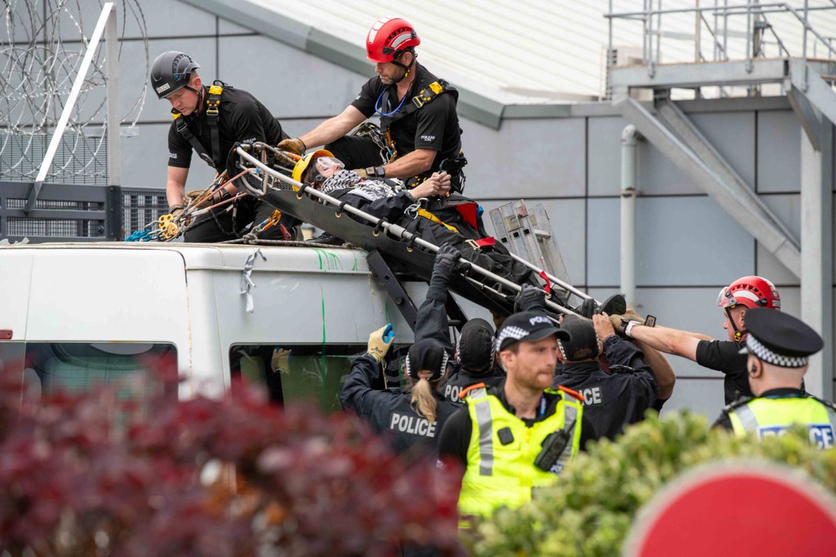Two action takers arrested after they shut down the production of parts for Israel's F-35 fighter jets.

Direct action against the war machine is within our power, and will continue.