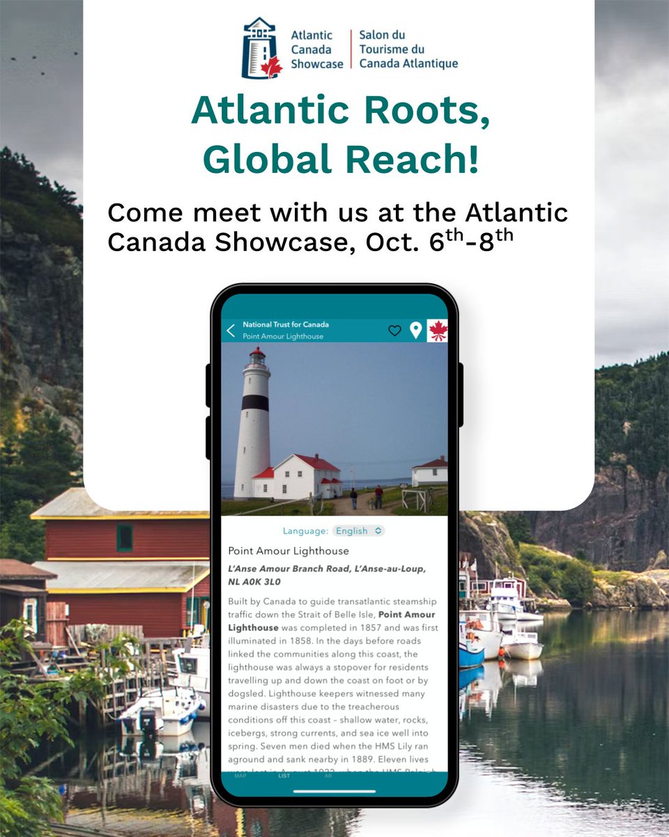 DriftscapeApp's tweet photo. We’re proud to support Canadian destinations—from Carleton Place to Calgary. This October, meet us at ACS to see how teams grow tourism with easy storytelling tech.
Visit us at https://t.co/Y7jxzfn1o1
#ExploreNB #ExploreNL #VisitNovaScotia #ExplorePEI #AtlanticCanadaShowcase https://t.co/Kj22aZ3DBZ