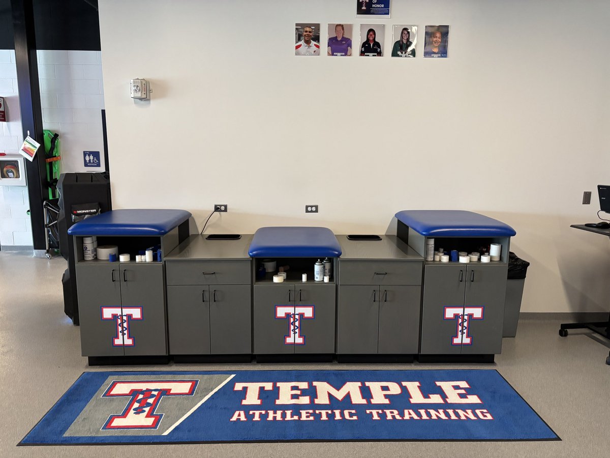 thssportsmed's tweet image. Major props to @TheSignChamp for creating the perfect rug — our taping area is game day ready and the ATR is looking sharp! ✨ @SignChampAmy @WSkrabanek @CoachPrentiss