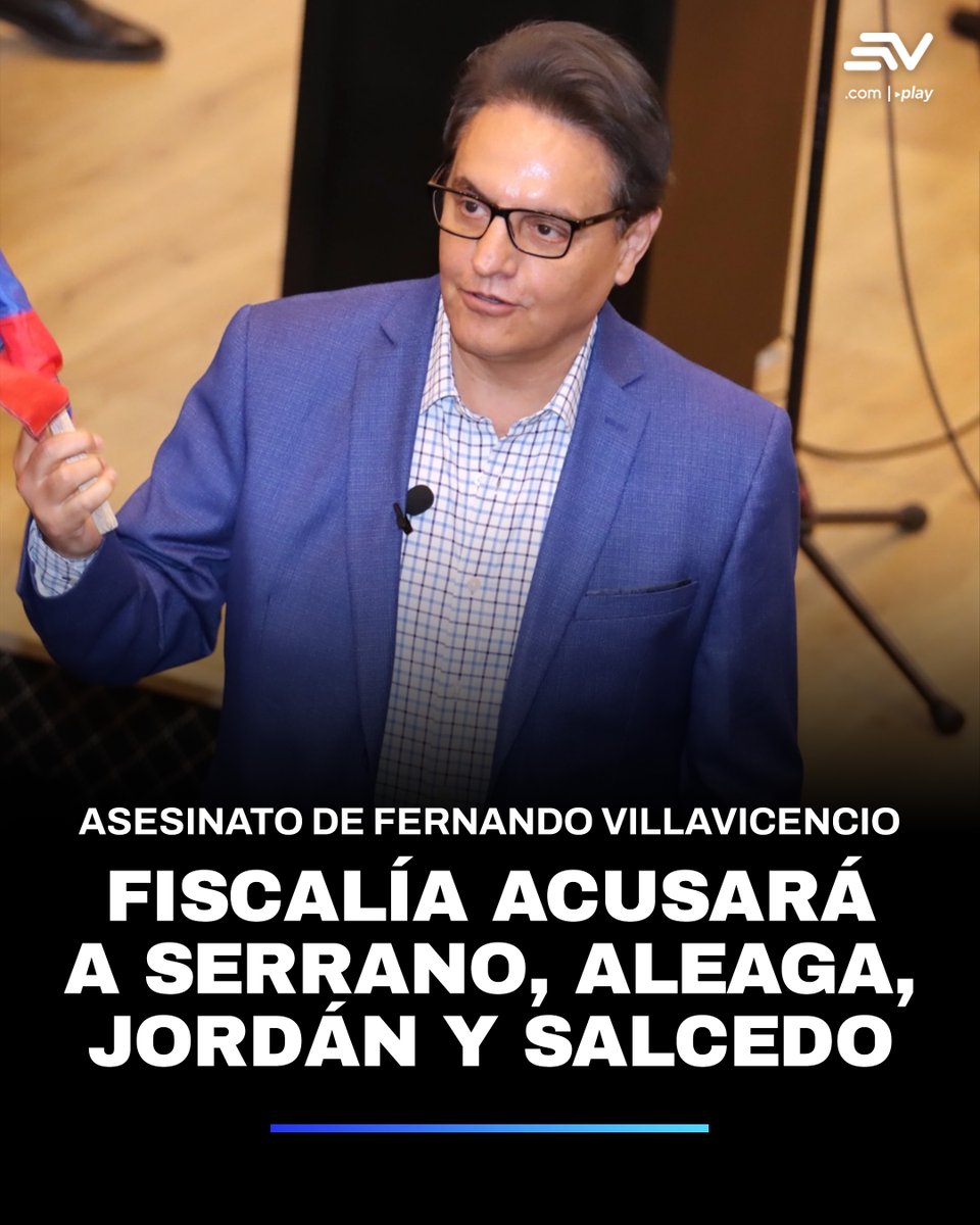 🔴 #CasoMagnicidioFV | Fiscalía solicita que se convoque a Ronny Aleaga, Xavier Jordán, Daniel Salcedo y José Serrano a la audiencia de formulación de cargos como presuntos autores intelectuales del asesinato de Fernando Villavicencio. ▶️ bit.ly/4mpntsu