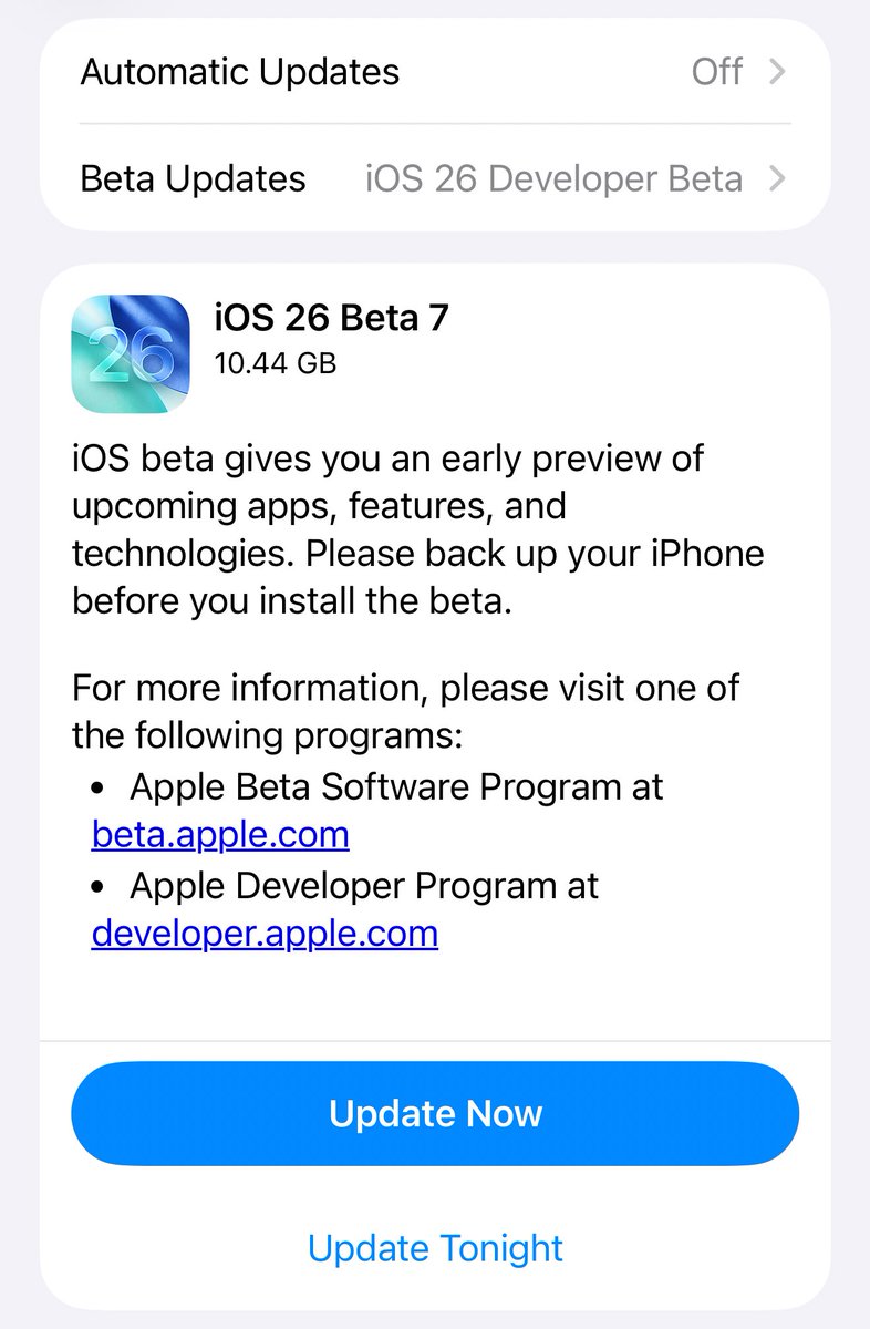iOS 26 Beta 7 is out now!