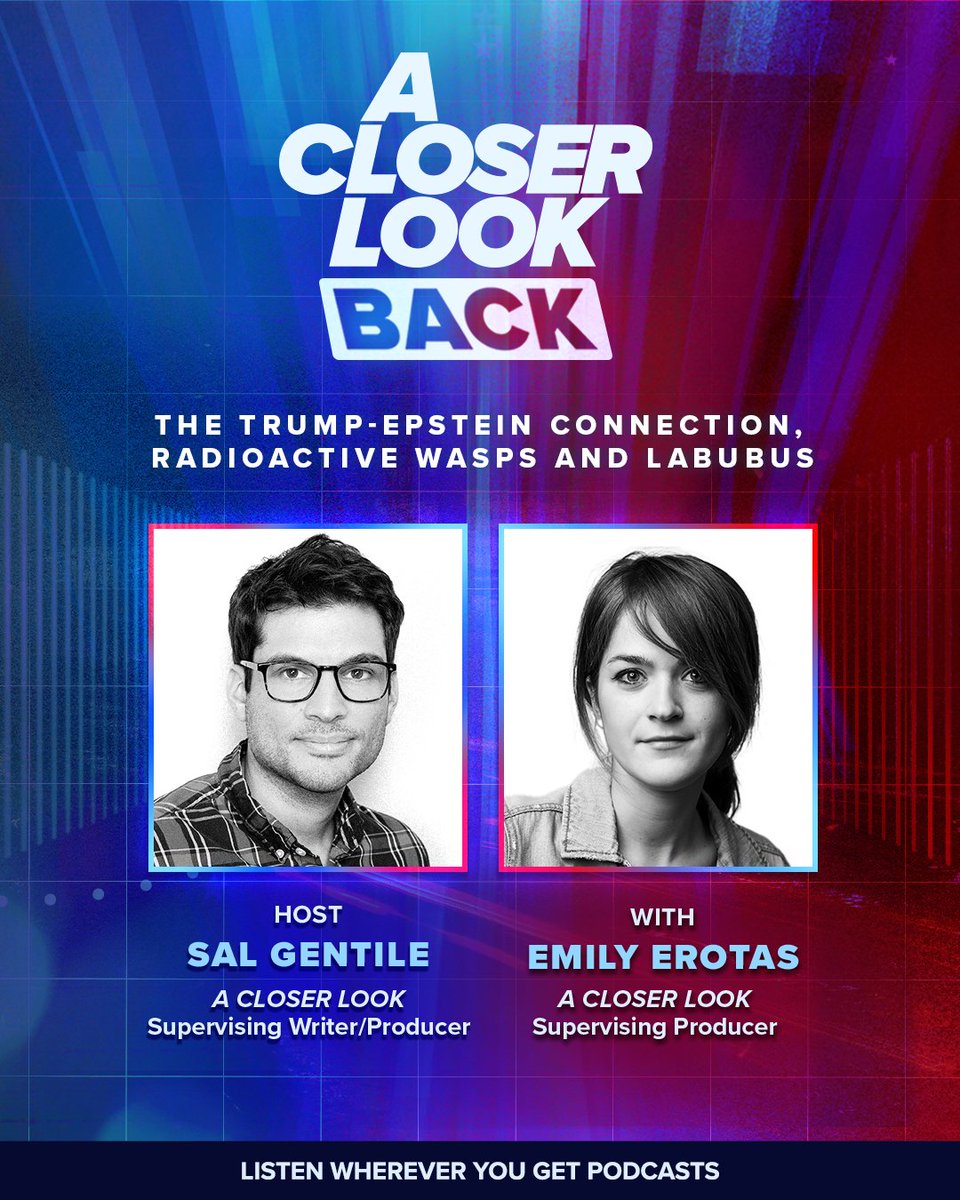 On the latest “A Closer Look Back,” #ACloserLook Supervising Writer/Producer <a href="/salgentile/">Sal Gentile</a> and Supervising Producer <a href="/EmilyErotas/">Emily Erotas</a> discuss Trump on the White House roof, MAGA vs. the Epstein files, and Seth's dolphin impression. 🐬

Listen to the full episode now ⬇️