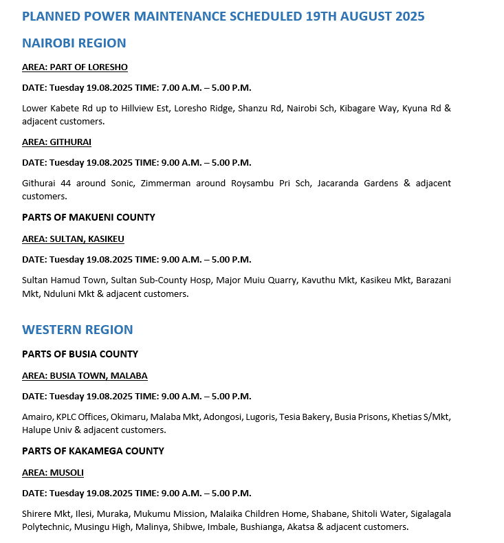 Kenya Power tweet media