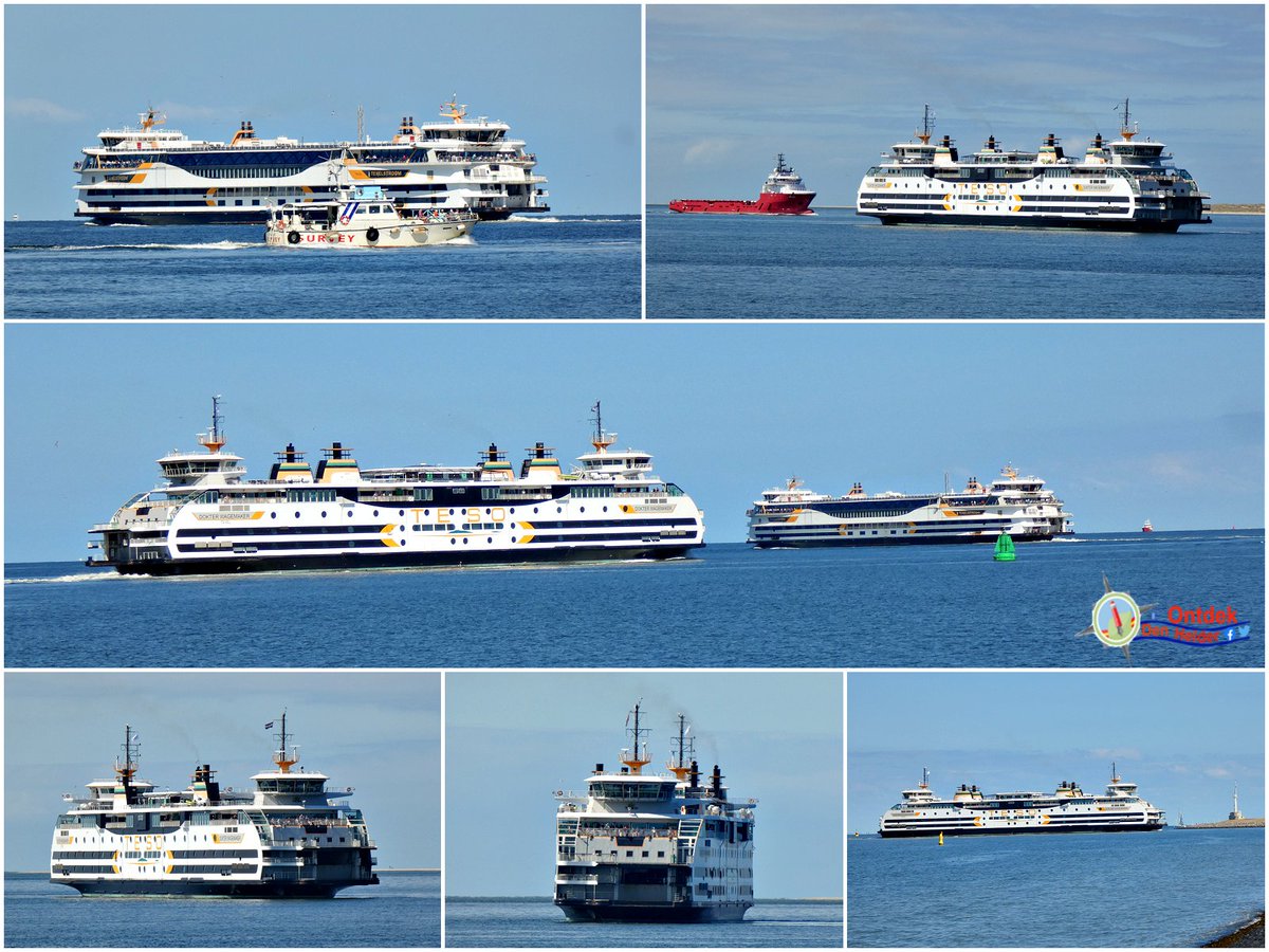 #TESO  maakte een #rondje over het #Marsdiep voordat hij naar #Den_Helder ging 😊#dokter_Wagemaker #vaarverkeer #maandag #schepen #ship