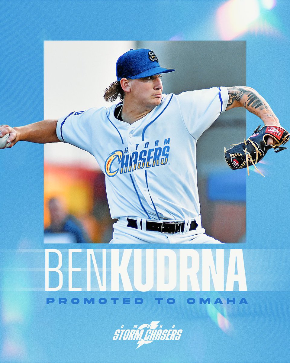 OMAStormChasers's tweet photo. RHP Ben Kudrna has been promoted to Omaha! https://t.co/vSyY2wBYsd