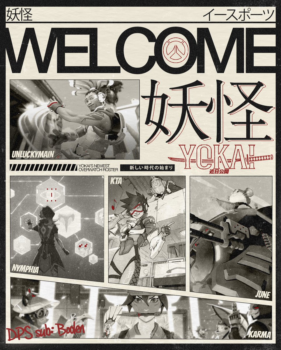 Yokai E-sports (@yokaiesportgg) on Twitter photo Introducing Yokai Kitsune! Our new OW2 roster in <a href="/FACEIT_OW/">FACEIT Overwatch</a> Expert League
🛡️<a href="/CAkolapip/">june</a>
⚔️<a href="/NymphiAme/">Nymphia ^-^</a>
⚔️<a href="/KTA_ow/">KTA_ow</a>
⚔️<a href="/boden152/">Boden152</a>
💉<a href="/karmacarbonate/">Eden</a>
💉<a href="/UnIucky_Main/">Unlucky main</a>
🧠@Dare_ow
💼<a href="/kippyow/">kippy 💬</a>
This is the first of many announcements. 🔥
#TheHuntBegins Introducing Yokai Kitsune! Our new OW2 roster in <a href="/FACEIT_OW/">FACEIT Overwatch</a> Expert League
🛡️<a href="/CAkolapip/">june</a>
⚔️<a href="/NymphiAme/">Nymphia ^-^</a>
⚔️<a href="/KTA_ow/">KTA_ow</a>
⚔️<a href="/boden152/">Boden152</a>
💉<a href="/karmacarbonate/">Eden</a>
💉<a href="/UnIucky_Main/">Unlucky main</a>
🧠@Dare_ow
💼<a href="/kippyow/">kippy 💬</a>
This is the first of many announcements. 🔥
#TheHuntBegins