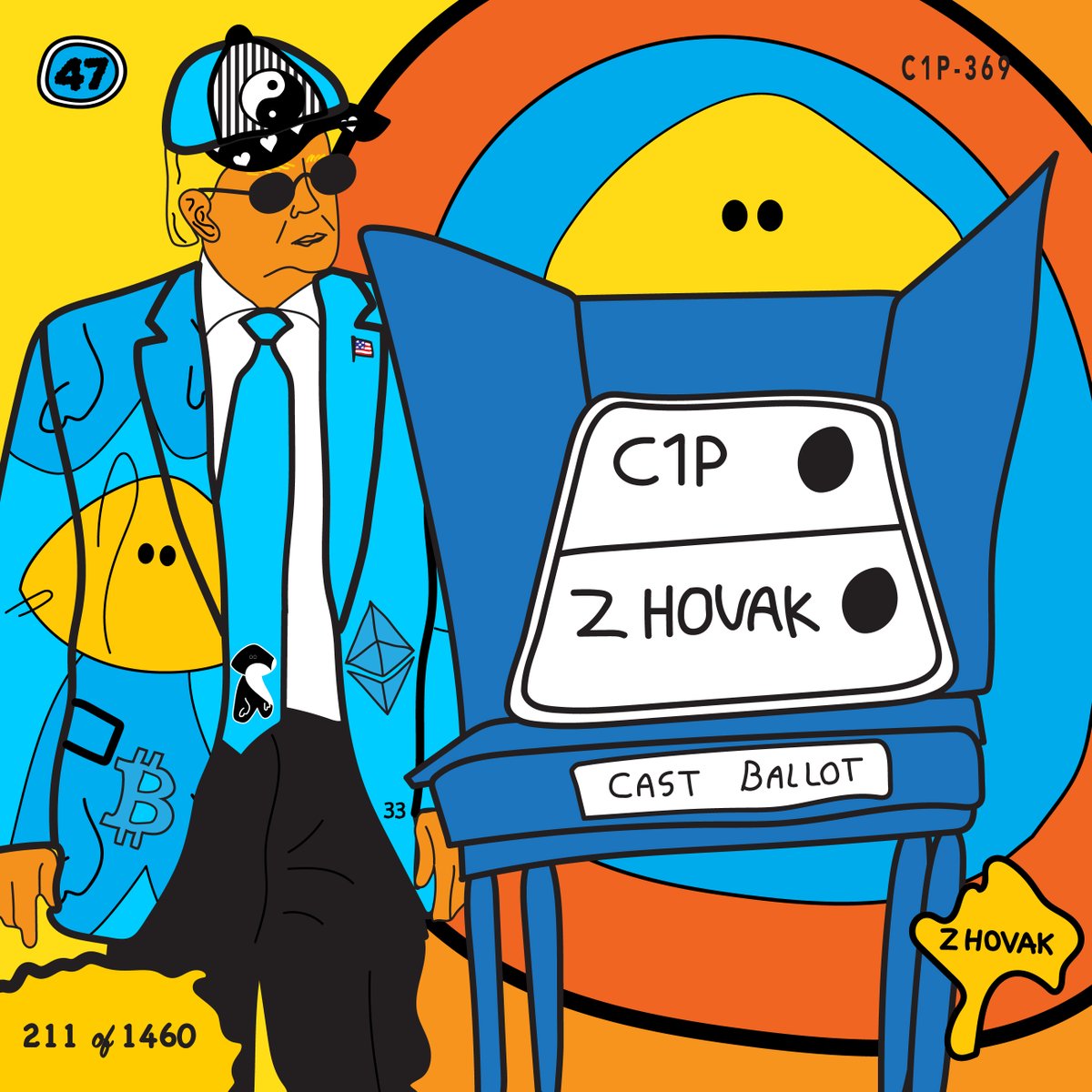 Day: 211 of 1460
Piece Title: New Voting Vibes 
Date: August , 18th , 2025 
Medium: Digital 
Frequency: 528hz
opensea.io/item/ethereum/…
This Collection is called: "Quantum Pop Art Journalism". One a day. 1460 total of President Trumps time in office.
1 unique art for the next 4