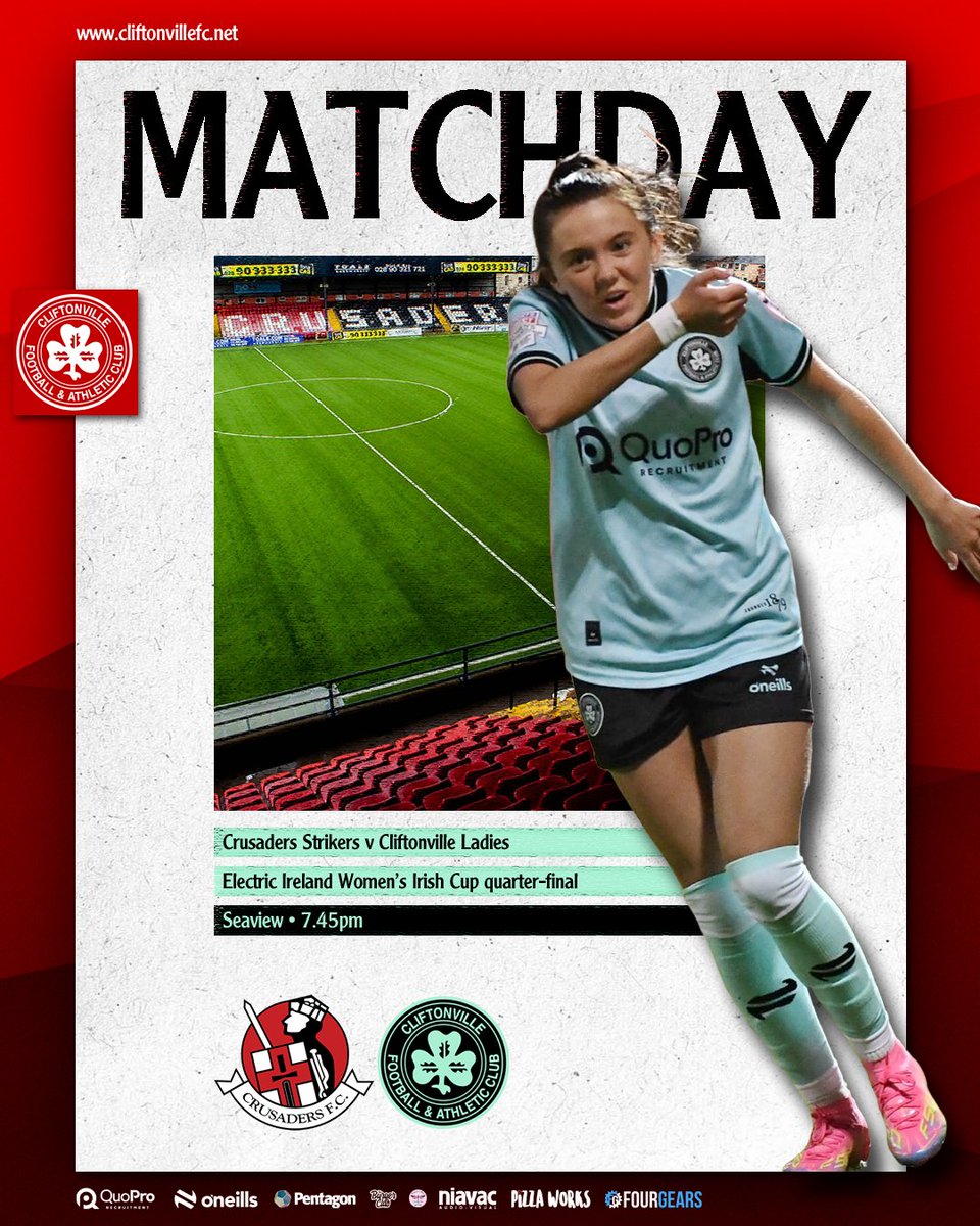 Cliftonville FC (@cliftonvillefc) on Twitter photo 🆚 <a href="/CruesStrikers/">Crusaders Strikers</a>
🏆 Electric Ireland Women's Irish Cup quarter-final
🏟️ Seaview
🕢 7.45pm
🎟 Tickets online (£5/ £2) 🆚 <a href="/CruesStrikers/">Crusaders Strikers</a>
🏆 Electric Ireland Women's Irish Cup quarter-final
🏟️ Seaview
🕢 7.45pm
🎟 Tickets online (£5/ £2)