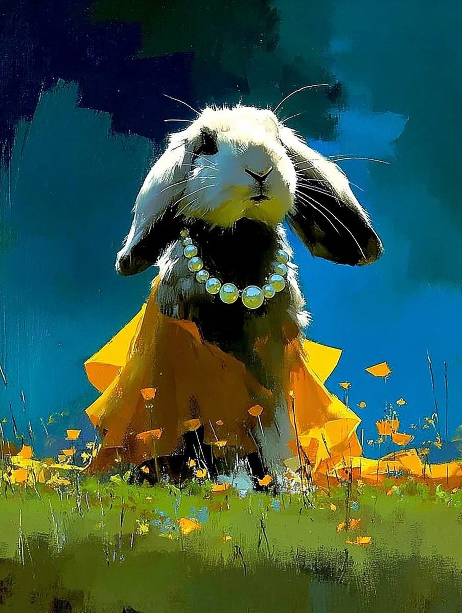 Aurora41155547's tweet photo. Bunny Princess in yellow
#art #CGillustration #modernneoexpressionism #digitalimpressionism #surrealism #colourcontrast #PlanarCollage
#thickpainting #outline #Kandinskyabstractcolorblocks #PeterDoigcoloratmosphere https://t.co/W3DlkgPlSV