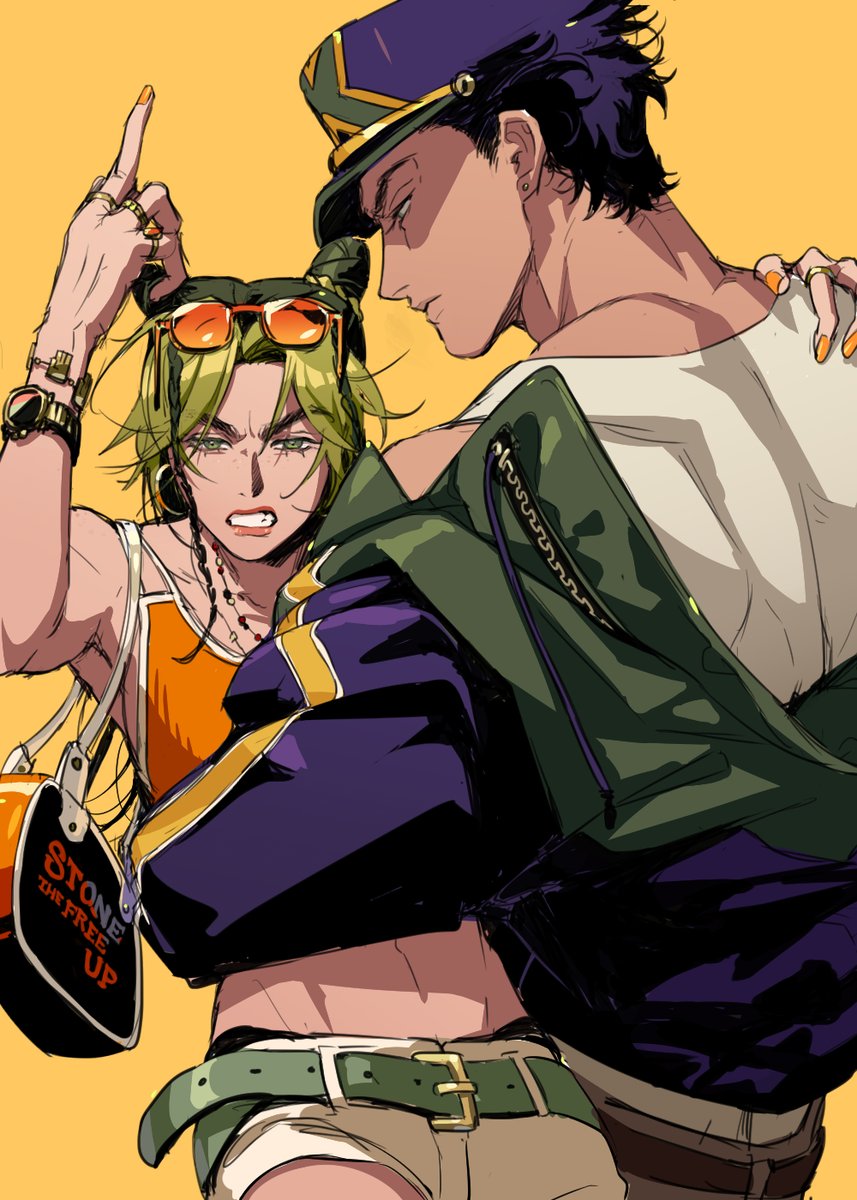 #JJBA 오라부녀 
Don't you dare yareyare her Jotaro, it's definitely your genes that made her this way