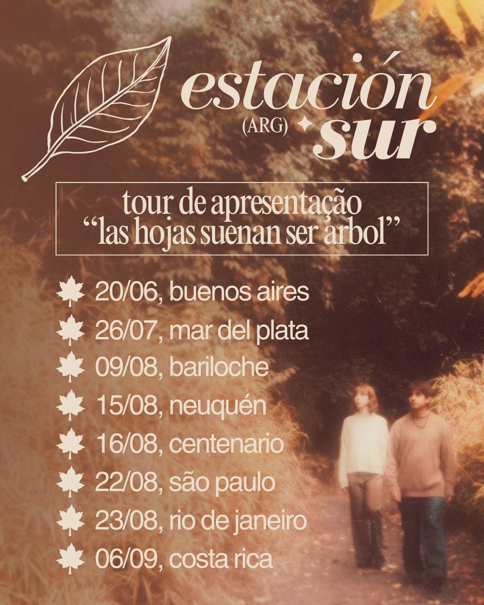 muchas gracias por venir a vernos a neuquén y a centenario ⋆˚｡ᯓ★
hermosa manera de cerrar nuestras fechas por la patagonia! agradecemos todo lo compartido

NOS VEMOS ESTE FINDE EN BRASIL 🇧🇷 SÂO PAULO y RIO DE JANEIRO, por primera vez fuera del país!!