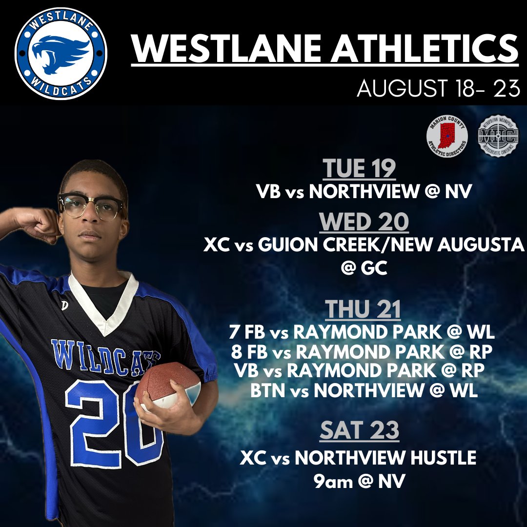 Attention Wildcats!  Don't miss your teams in action this week as they get into conference play.  All events are $6 to attend.  Let's go Cats💙🖤!  #wlms #gowildcats