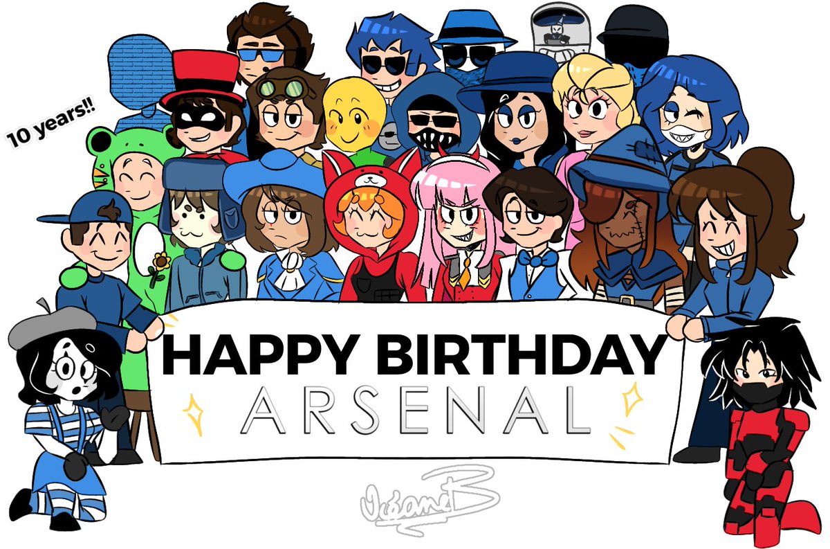 oceaneandbro's tweet image. HAPPY 10 BIRTHDAY ARSENAL!!!💕💕
Thank you for bringing us joy these 10 wonderful years💙
(idk what to say im super happy hihi)
tags🤫:
#robloxarsenal #arsenalroblox #roblox