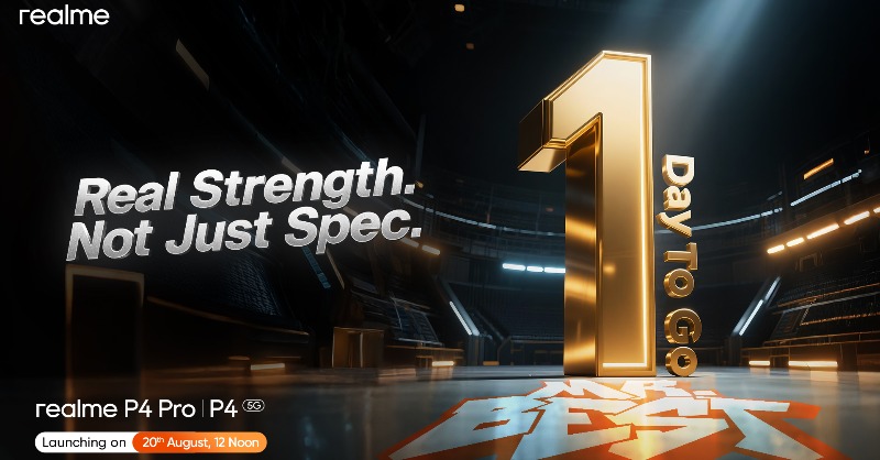 realmeIndia's tweet photo. Brace yourself as the next-gen power has almost landed!

Get ready to explore boldly as the realme P4 Series drop on 20th August at 12 noon.