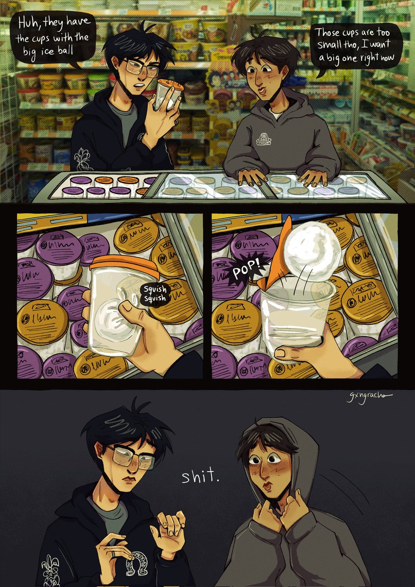 gxngracha's tweet image. 1am convenience store run 
#StrayKids #Straykidsfanart #HAN #I_N