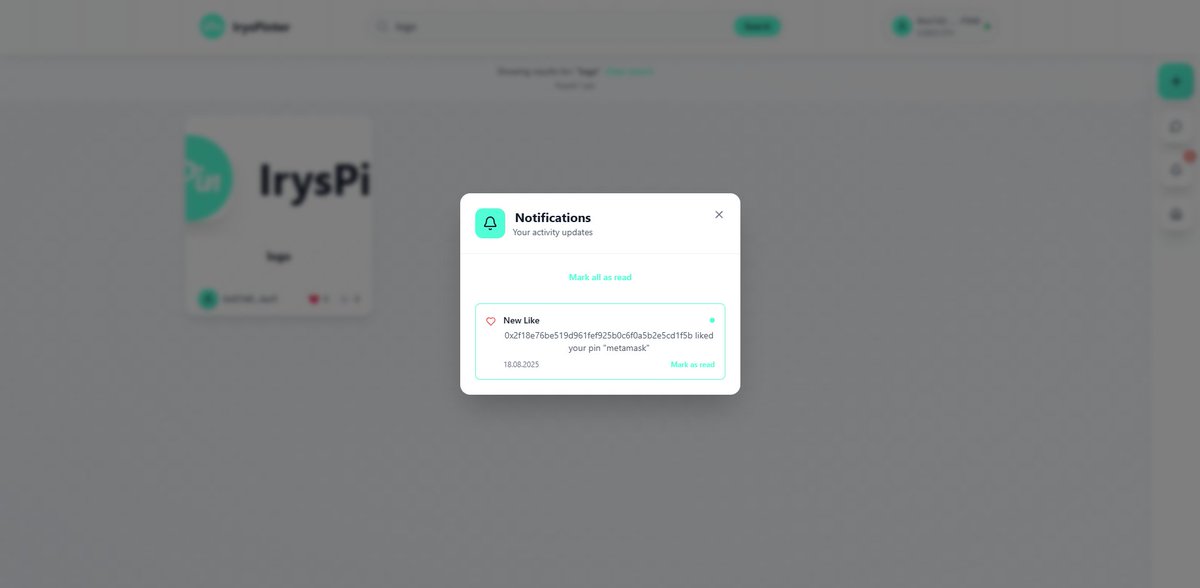 iryspinter's tweet photo. 4/ Notifications Implemented

Stay updated with real-time notifications for likes and activity. https://t.co/bN0Jne0fEu