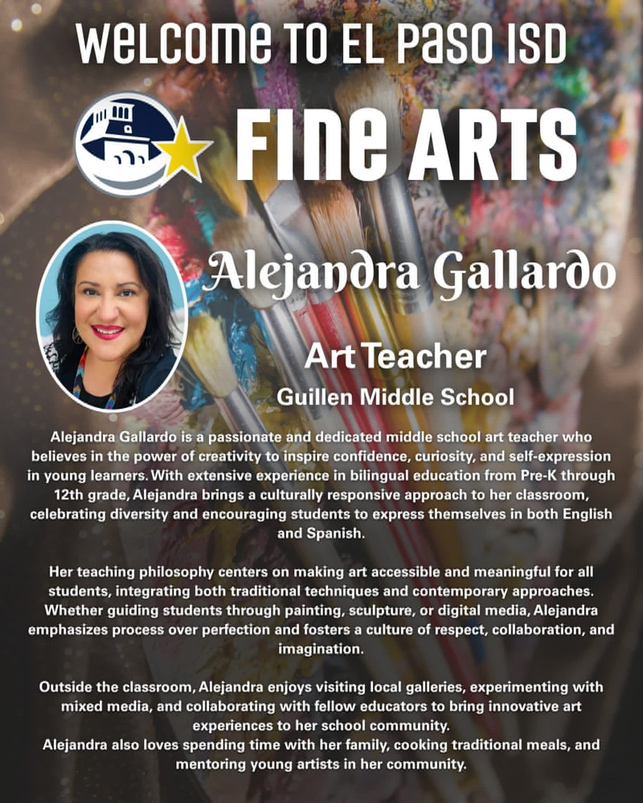 Guillen Middle School (@guillenmiddle) on Twitter photo Thank you for your dedication and the positive impact you’re already making with our students. 💙#breakthecycle #accountabilityequalslove <a href="/Guillen_Middle/">Leticia Terrazas</a> <a href="/EPISD_FineArts/">EL Paso ISD Fine Arts</a> Thank you for your dedication and the positive impact you’re already making with our students. 💙#breakthecycle #accountabilityequalslove <a href="/Guillen_Middle/">Leticia Terrazas</a> <a href="/EPISD_FineArts/">EL Paso ISD Fine Arts</a>