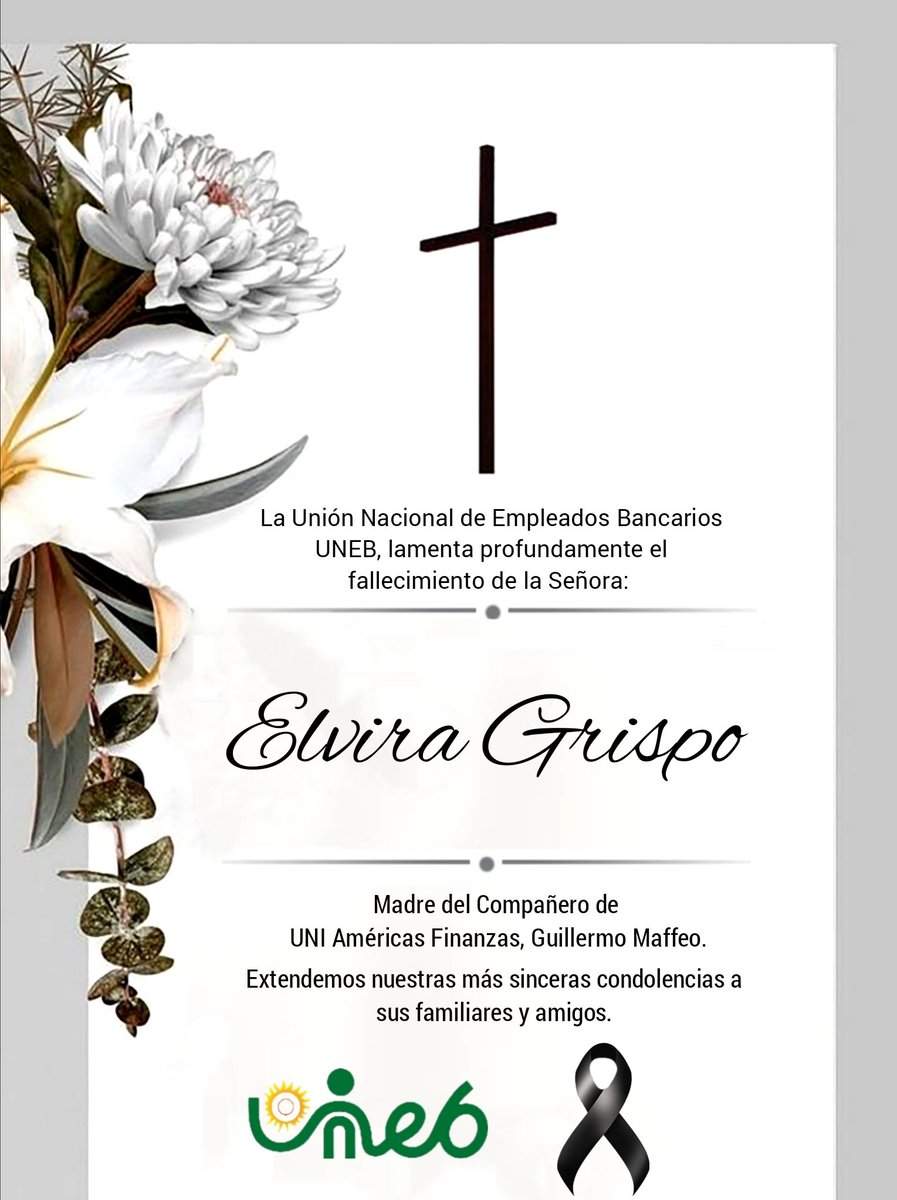 Sinceras condolencias ante esta terrible pérdida <a href="/guillermomaffeo/">guillermo maffeo</a> <a href="/uniamericas/">UNI Américas</a> <a href="/unifinanzas/">unifinanzas</a> <a href="/marcio_monzane/">Marcio Monzane 🇧🇷🇨🇴🇺🇾</a> <a href="/unebcolombia/">UNEB</a>