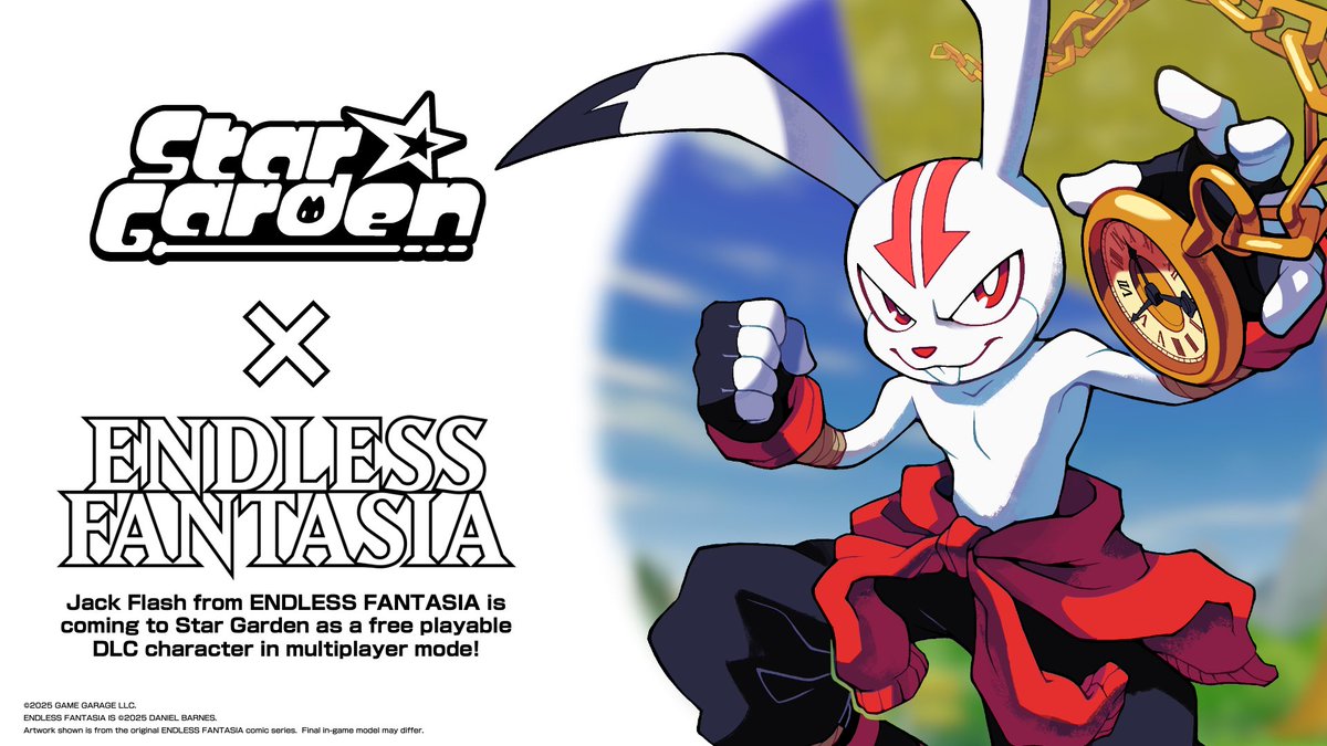 Game Garage ⚙️ (@gamegaragellc) on Twitter photo Once upon a time… ⏱️
We’re excited to announce that Jack Flash from <a href="/Danny8bit/">danny @ Sonic Expo ATL</a>’s ENDLESS FANTASIA comic will be joining the cast of Star Garden as a FREE playable DLC character for the full game! Once upon a time… ⏱️
We’re excited to announce that Jack Flash from <a href="/Danny8bit/">danny @ Sonic Expo ATL</a>’s ENDLESS FANTASIA comic will be joining the cast of Star Garden as a FREE playable DLC character for the full game!