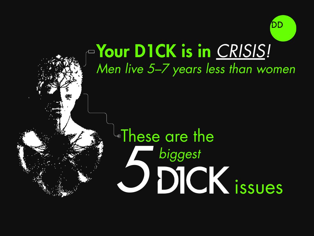 D1ckDAO's tweet photo. Your D1ck is in CRISIS! The system has failed us💀

Men live 5-7 years less than women, yet men's health research is severely underfunded and trails far behind with 20 times fewer publications.

Let's dive into the 5 biggest D1ck issues and how we're going to solve them 🧵 https://t.co/mGyGBNrtip