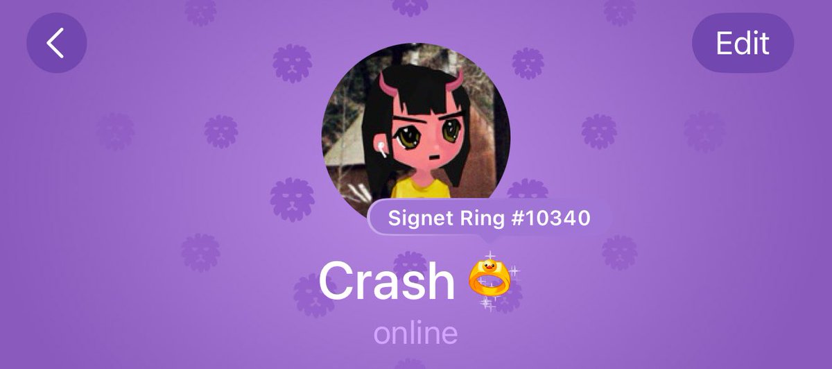 Looks like <a href="/CrashiusClay69/">Crash</a> is wearing an Utya Telegram Gift on his profile 👀