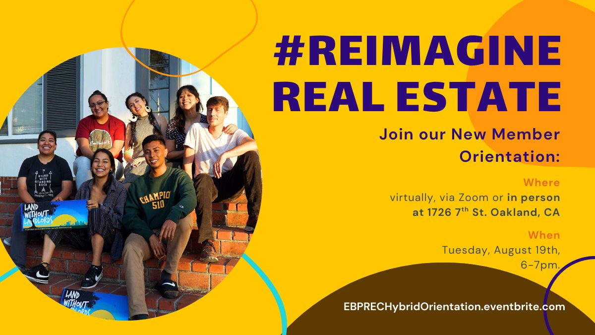#REMINDER 🗣️ Meet us TOMORROW in person for our hybrid New Member Orientation, and learn how you can be part of our movement to re-imagine #realestate in the #BayArea. #Linkinbio, RSVP now! #Housing #Community #CooperativeLiving #EBPREC #Sustainability #landwithoutlandlords