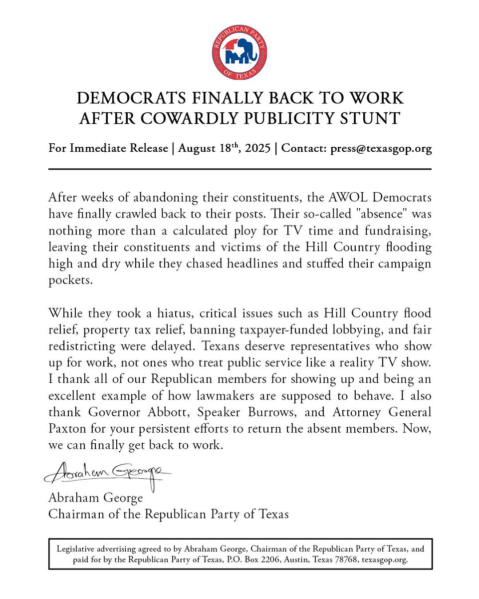 Democrats Finally Back To Work After Cowardly Publicity Stunt