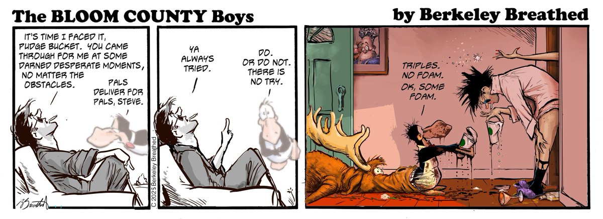 KrisFromMerrCo's tweet image. 26/? The Bloom County Boys: Aug. 18, 2025. "Starbucks Run" #ICE #80s #BloomCounty h/t @berkebreathed