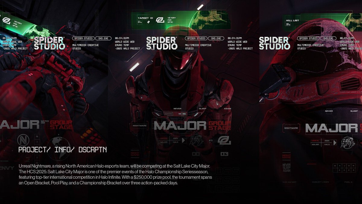 Artixcus (@artixcus) on Twitter photo This has been an incredible project, and I’m thrilled to finally share the Unreal Nightmare –<a href="/HCS/">Halo Esports</a> Major on Behance. Even more exciting — the HCS FaZe Major is just around the corner!
#Halo #SpiderxStudio #HouseOfSpider This has been an incredible project, and I’m thrilled to finally share the Unreal Nightmare –<a href="/HCS/">Halo Esports</a> Major on Behance. Even more exciting — the HCS FaZe Major is just around the corner!
#Halo #SpiderxStudio #HouseOfSpider