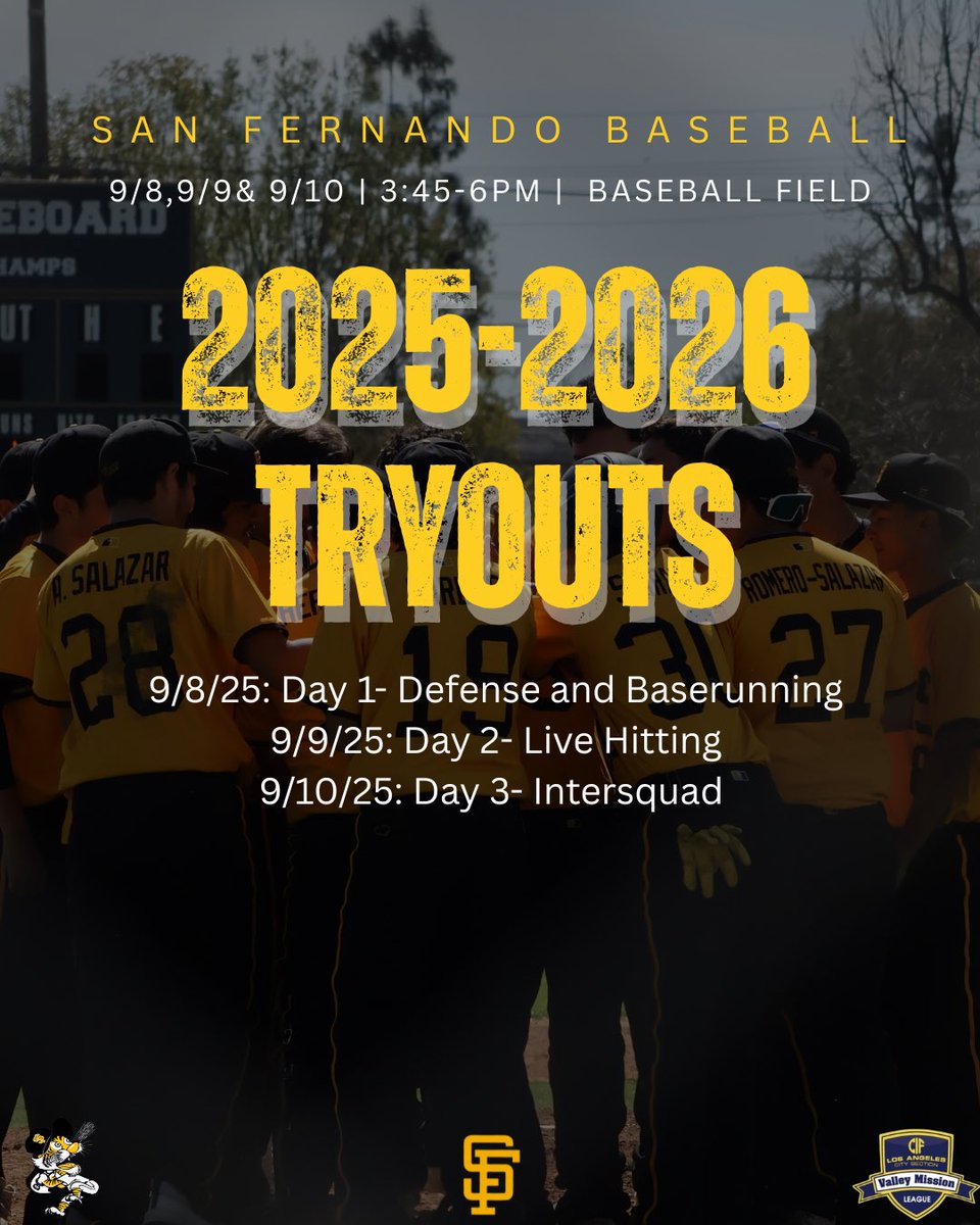 Baseball tryouts are coming up!! See info on flyer below.