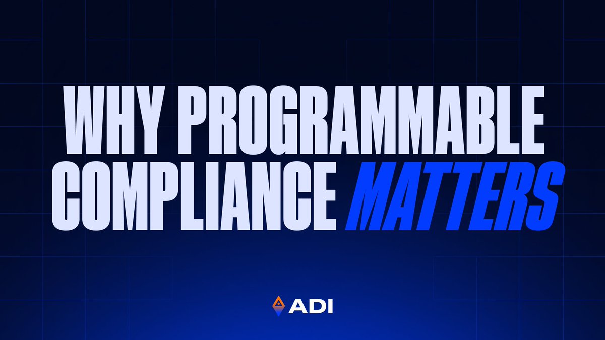 Most chains treat compliance as an afterthought.

ADI Chain builds it into the core.

With programmable compliance, governments and institutions can embed local laws directly into smart contracts and transactions, ensuring every credential, payment, and service aligns with policy