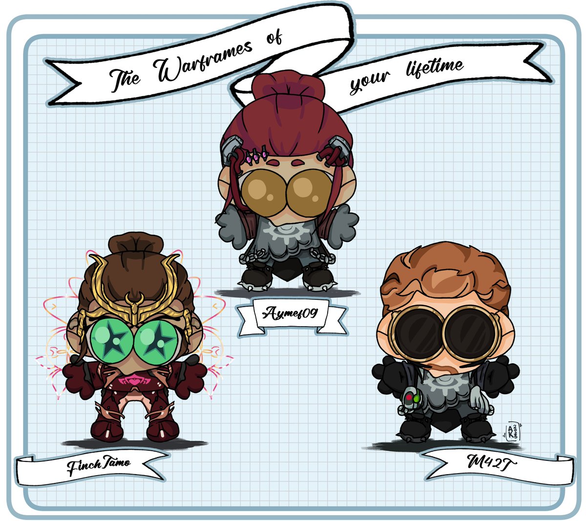 NyuuNyuuChaniey's tweet photo. And 3 others (๑˃́ꇴ˂̀๑)

They come from @Aymef_  , @_M42T_  and FinchTamo
3 lovely personn, and again, that was so cool to make them in chibis

#warframe #warframefanart #tennocreate https://t.co/mOVLbXZiaT